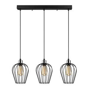 Čierne závesné svietidlo pre 3 žiarovky Opviq lights Tel Long vyobraziť
