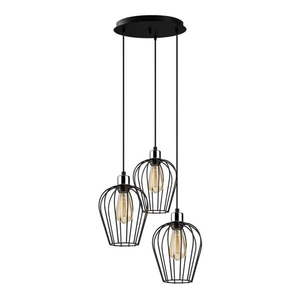 Čierne závesné svietidlo pre 3 žiarovky Opviq lights Tel vyobraziť