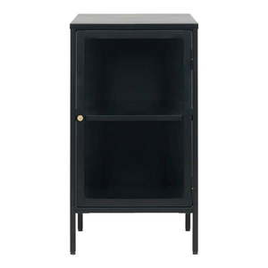 Čierna kovová vitrína 45x85 cm Carmel – Unique Furniture vyobraziť