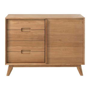 Nízka komoda v dekore duba v prírodnej farbe 108x80 cm Rho – Unique Furniture vyobraziť