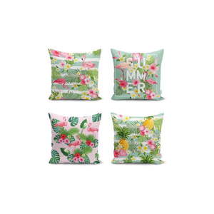 Sada 4 obliečok na vankúše Minimalist Cushion Covers Naturia, 45 x 45 cm vyobraziť