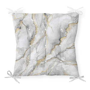 Sedák na stoličku Minimalist Cushion Covers Marble Gray Gold, 40 x 40 cm vyobraziť