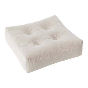 Menčestrový sedací puf Karup Design More Ivory vyobraziť