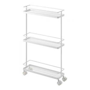 Biely kovový pojazdný regál 38x66 cm Tower – YAMAZAKI vyobraziť