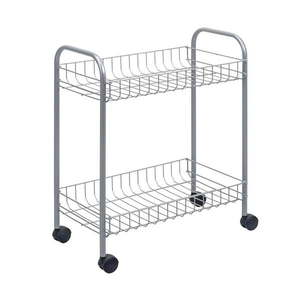 Pojazdný dvojposchodový regál Metaltex Greg, dĺžka 41 cm vyobraziť