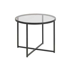 Odkladací stolík so sklenenou doskou Actona Cross, ⌀ 55 cm vyobraziť