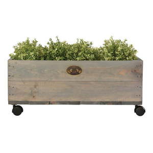 Kvetináč na kolieskach z borovicového dreva Esschert Design, šírka 59 cm vyobraziť