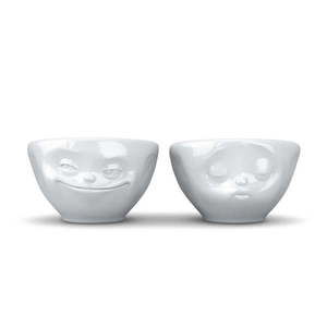 Biele porcelánové misky v súprave 2 ks 100 ml Grinning & Kissing – 58products vyobraziť