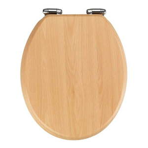 WC sedadlo s jednoduchým zatváraním Wenko Beech Nature, 43 x 37 cm vyobraziť