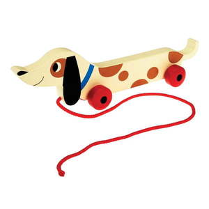 Drevený ťahací jazvečík Rex London Charlie The Sausage Dog, dĺžka 31, 5 cm vyobraziť