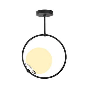 Čierne kovové závesné svietidlo Opviq lights Erasto vyobraziť