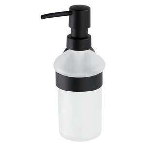 Matne čierny nástenný sklenený dávkovač mydla 200 ml Bosio – Wenko vyobraziť