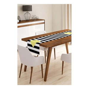 Behúň na stôl 45x140 cm Black Stripes – Minimalist Cushion Covers vyobraziť