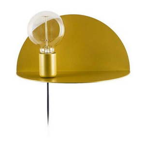Nástenné svietidlo s poličkou v zlatej farbe Homemania Decor Shelfie, dĺžka 15 cm vyobraziť