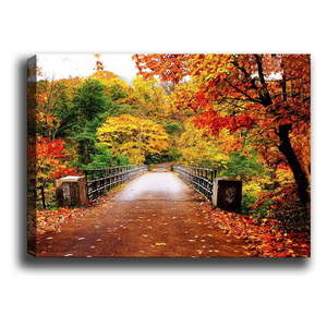Obraz Tablo Center Autumn Bridge, 70 × 50 cm vyobraziť