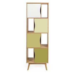 Zelená knižnica Woodman Avon Narrow Olive vyobraziť