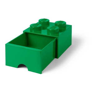 Zelený úložný box so zásuvkou LEGO® vyobraziť