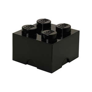 Čierny úložný box štvorec LEGO® vyobraziť