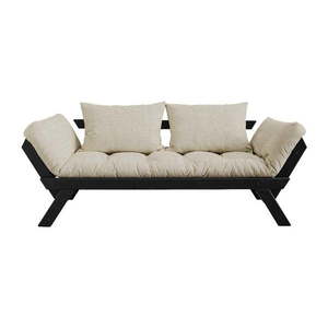 Rozkladacia pohovka s ľanovým poťahom Karup Design Bebop Black/Linen vyobraziť