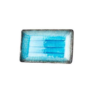 Modrý keramický servírovací tanier Mij Sky, 21 x 13, 5 cm vyobraziť