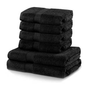 Set 2 čiernych osušiek a 4 uterákov DecoKing Marina vyobraziť