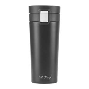 Čierny cestovný termohrnček Vialli Design Fuori, 400 ml vyobraziť