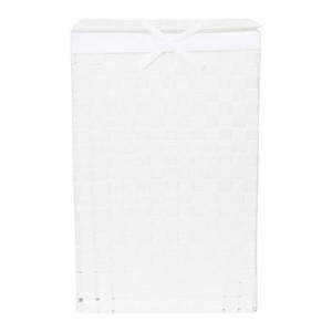 Biely viskózny kôš na bielizeň s vekom Compactor Laundry Basket Linen, výška 60 cm vyobraziť