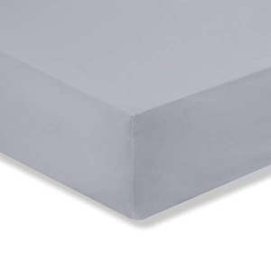 Sivá napínacia plachta z bavlneného perkálu 135x190 cm Cotton Percale – Bianca vyobraziť
