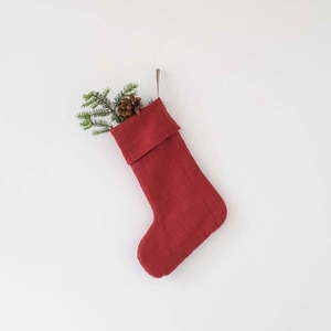 Látková vianočná pančucha Red Pear – Linen Tales vyobraziť