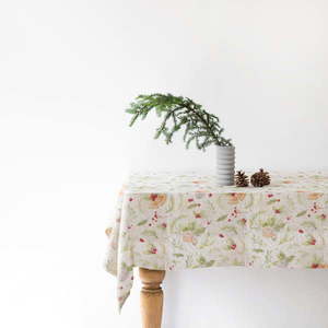 Vianočný ľanový obrus Linen Tales Jingle Bells, 140 x 140 cm vyobraziť