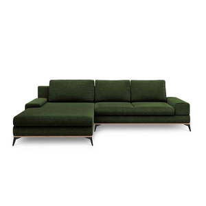 Tmavozelená rozkladacia rohová pohovka Windsor & Co Sofas Planet, ľavý roh vyobraziť