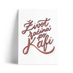 Print s motívom Život začína po káve Printintin, formát A4 vyobraziť