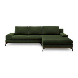 Fľaškovozelená rozkladacia rohová pohovka Windsor & Co Sofas Planet, pravý roh vyobraziť