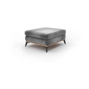 Sivý puf so zamatovým poťahom Windsor & Co Sofas Astre vyobraziť