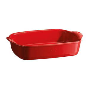 Červená keramická zapekacia misa Emile Henry Ultime, 30 × 19 cm vyobraziť