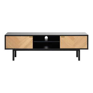 TV komoda s detailmi v dubovom dekore Unique Furniture Calvi vyobraziť