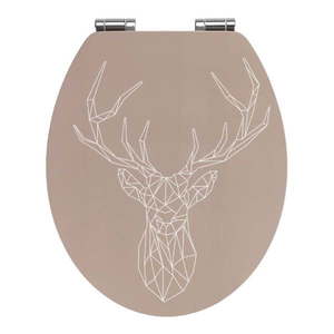 WC sedadlo z bambusu a drevovláknitej dosky Wenko Stag, 44 × 37, 5 cm vyobraziť