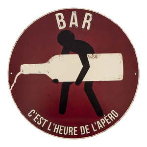 Kovová ceduľa 40x40 cm C'est l'heure de l'apéro – Antic Line vyobraziť