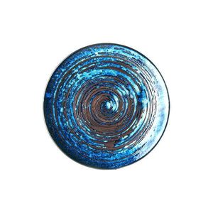 Modrý keramický tanier Mij Copper Swirl, ø 29 cm vyobraziť