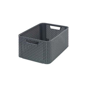 Sivý úložný košík CURVER Style, 18 l vyobraziť