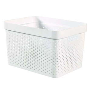 Biely úložný košík Curver Infinity Dots, 17 l vyobraziť