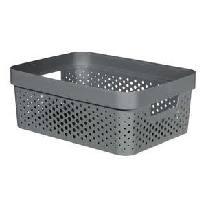 Sivý úložný košík Curver Infinity Dots, 11 l vyobraziť