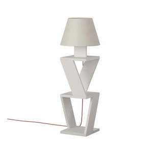 Biela voľne stojacia lampa Kozena White vyobraziť