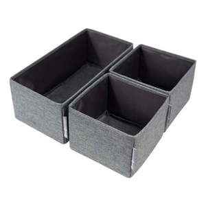 Súprava 3 sivých organizérov Bigso Box of Sweden Drawer vyobraziť