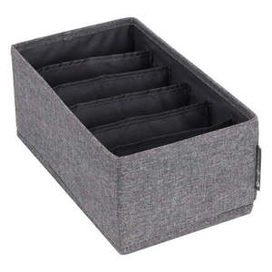 Sivý organizér do zásuvky s priehradkami Bigso Box of Sweden Drawer, 16, 5 x 11 cm vyobraziť