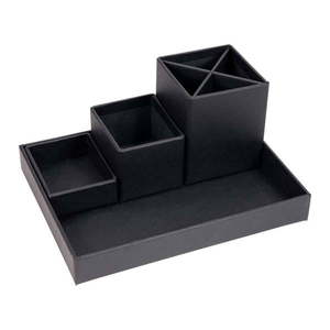 Tmavosivý 4-dielny stolový organizér na písacie pomôcky Bigso Box of Sweden Lena vyobraziť