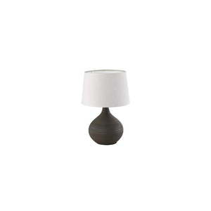 Tmavohnedá stolová lampa z keramiky a tkaniny Trio Martin, výška 29 cm vyobraziť