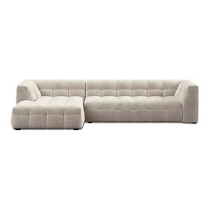 Béžová zamatová rohová pohovka Windsor & Co Sofas Vesta, levý roh vyobraziť