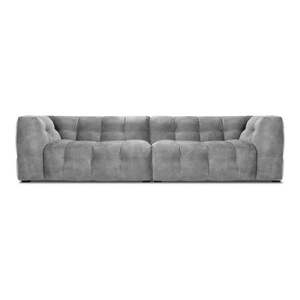 Sivá zamatová pohovka Windsor & Co Sofas Vesta, 280 cm vyobraziť
