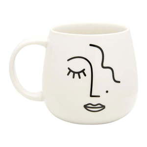 Biely porcelánový hrnček Sass & Belle Abstract Face vyobraziť